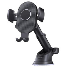 D40+105+K5 Carbon Fiber Texture Car Suction Cup Telescopic Arm Phone Holder Windshield Dashboard