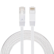 5m CAT6 Ultra-thin Flat Ethernet Network LAN Cable, Patch Lead RJ45(White)