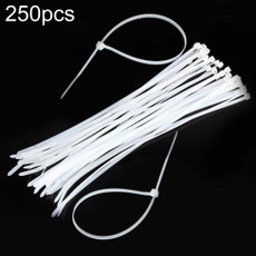 250pcs /Pack 5mm*300mm Nylon Cable Ties(White)