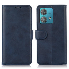 For Motorola Edge 40 Neo Cow Texture Leather Phone Case(Blue)