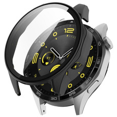 For Huawei Watch GT 4 46mm PC + Tempered Film Integrated Watch Protective Case(Black) For Huawei Watch GT 4 46mm PC + Tempered Film Integrated Watch Protective Case(Black)