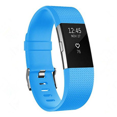Square Pattern Adjustable Sport Watch Band for FITBIT Charge 2, Size: L, 12.5x8.5cm(Sky Blue)