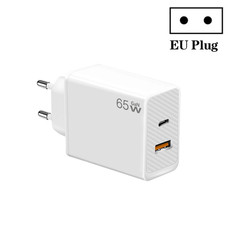 GaN PD48W Type-C PD3.0 + USB3.0 Notebook Adapter for MacBook Series EU Plug(White)