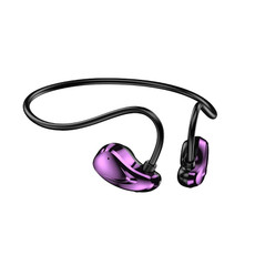 A60 Open Air Conduction Built-in Microphone Wireless Bluetooth Neckband Earphone(Purple)