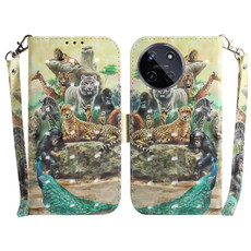 For Realme 11 4G Global 3D Colored Horizontal Flip Leather Phone Case(Zoo)