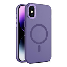 For iPhone XS Max MagSafe Frosted Translucent Mist Phone Case(Dark Purple) For iPhone XS Max MagSafe Frosted Translucent Mist Phone Case(Dark Purple)