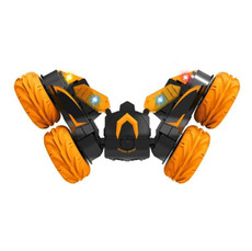 Double-Sided 360-Degree Lighting Stunt Car Climbing And Rolling Remote Control Off-Road Vehicle(Black Orange)