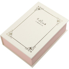 CASEGRACE Sp01115 Vintage Flip Book Shape Jewelry Box(White)