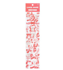 1pc Candy House Series Stickers Hand-Painted Cartoon Cute Ribbon Hand Account Stickers,Random Color