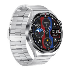 HDT MAX 1.60 inch Silver Dial Bamboo Steel Band IP68 Waterproof Smart Watch Support Bluetooth Call(Silver)