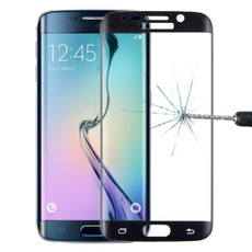 0.3mm 9H Surface Hardness 3D Curved Surface Full Screen Cover Explosion-proof Tempered Glass Film for Galaxy S6 edge(Black)