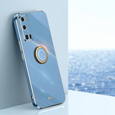 For Honor 30 Pro XINLI Straight 6D Plating Gold Edge TPU Shockproof Case with Ring Holder(Celestial Blue) For Honor 30 Pro XINLI Straight 6D Plating Gold Edge TPU Shockproof Case with Ring Holder(Celestial Blue)