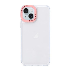 For iPhone 15 Plus Color Contrast Lens Frame Transparent TPU Phone Case(Transparent + Light Pink) For iPhone 15 Plus Color Contrast Lens Frame Transparent TPU Phone Case(Transparent + Light Pink)