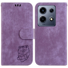 For Infinix Note 30 VIP Little Tiger Embossed Leather Phone Case(Purple)