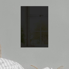 30cm x  20cm Right Angle Models Rectangle Acrylic Mirror Stereo Wall Stickers Home Decoration Soft Mirror(Black)