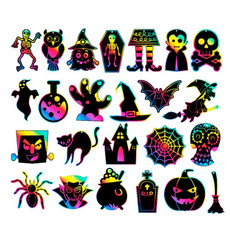 24 PCS / Set GG-24 Children Colorful Halloween Scratch Painting Set DIY Funny Ornaments Holiday Scratch Painting Paper