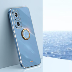 For Honor 50 SE XINLI Straight 6D Plating Gold Edge TPU Shockproof Case with Ring Holder(Celestial Blue) For Honor 50 SE XINLI Straight 6D Plating Gold Edge TPU Shockproof Case with Ring Holder(Celestial Blue)