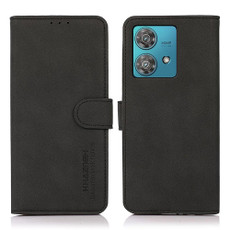 For Motorola Edge 40 Neo KHAZNEH Matte Texture Leather Phone Case(Black) For Motorola Edge 40 Neo KHAZNEH Matte Texture Leather Phone Case(Black)