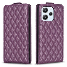 For Xiaomi Redmi 12 Diamond Lattice Vertical Flip Leather Phone Case(Dark Purple) For Xiaomi Redmi 12 Diamond Lattice Vertical Flip Leather Phone Case(Dark Purple)