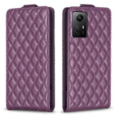 For Redmi Note 12S / 11 Global Diamond Lattice Vertical Flip Leather Phone Case(Dark Purple) For Redmi Note 12S / 11 Global Diamond Lattice Vertical Flip Leather Phone Case(Dark Purple)