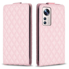 For Xiaomi 12 Lite Diamond Lattice Vertical Flip Leather Phone Case(Pink) For Xiaomi 12 Lite Diamond Lattice Vertical Flip Leather Phone Case(Pink)