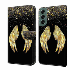 For Samsung Galaxy S22+ Crystal 3D Shockproof Protective Leather Phone Case(Golden Wings) For Samsung Galaxy S22+ Crystal 3D Shockproof Protective Leather Phone Case(Golden Wings)