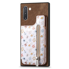 For Samsung Galaxy Note10 Retro Painted Zipper Wallet Back Phone Case(Brown) For Samsung Galaxy Note10 Retro Painted Zipper Wallet Back Phone Case(Brown)