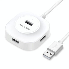 Jasoz High-Speed USB2.0 4-Ports HUB 1 to 4 Docking HUB, Colour: White 0.3m Jasoz High-Speed USB2.0 4-Ports HUB 1 to 4 Docking HUB, Colour: White 0.3m