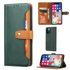For iPhone 13 Pro Calf Texture Double Fold Clasp Horizontal Flip Leather Case with Photo Frame & Holder & Card Slots & Wallet (Green)