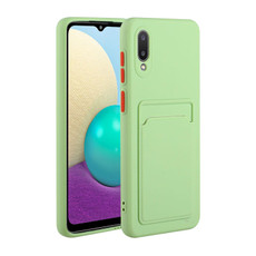 For Samsung Galaxy A02 Card Slot Design Shockproof TPU Protective Case(Green)