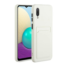 For Samsung Galaxy A02 Card Slot Design Shockproof TPU Protective Case(White)