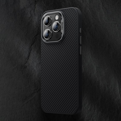 For iPhone 15 Pro Max Benks 600D MagSafe Kevlar Carbon Fiber Shockproof Phone Case(Black)