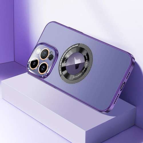 For iPhone 13 Pro CD Texture MagSafe Magnetic Phone Case(Dark Purple)