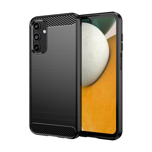 For Samsung Galaxy A15 Brushed Texture Carbon Fiber TPU Phone Case(Black)