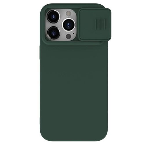 For iPhone 15 Pro NILLKIN CamShield MagSafe Liquid Silicone Phone Case(Dark Green)