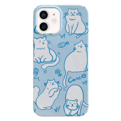 For iPhone 11 Painted Pattern PC Phone Case (Funny Cat)