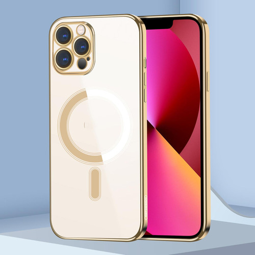 For iPhone 14 Plus Classic Electroplating Magsafe Phone Case (Gold) For iPhone 14 Plus Classic Electroplating Magsafe Phone Case (Gold)