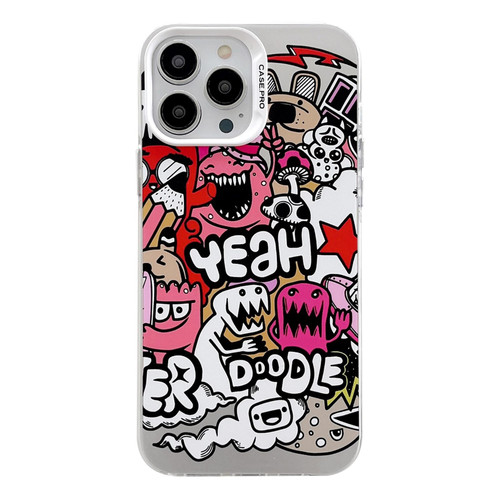 For iPhone 14 Pro Max Electroplated Silver Series PC Protective Phone Case(Cartoon) For iPhone 14 Pro Max Electroplated Silver Series PC Protective Phone Case(Cartoon)
