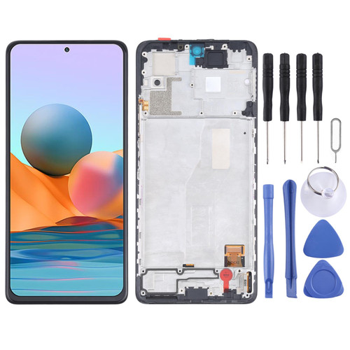 Original OLED LCD Screen and Digitizer Full Assembly With Frame for Xiaomi Redmi Note 10 Pro 4G / Redmi Note 10 Pro (India) / Redmi Note 10 Pro Max (4G) M2101K6G M2101K6R M2101K6P M2101K6I