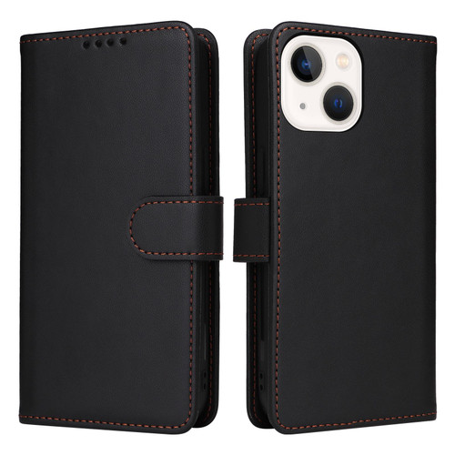 For iPhone 13 mini BETOPNICE BN-005 2 in 1 Detachable Imitate Genuine Leather Phone Case(Black)