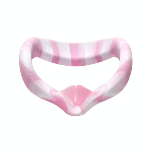 VR Silicone Eye Cover Anti-Sweat And Decontamination Color VR Goggles For Oculus Quest 2(White Pink)