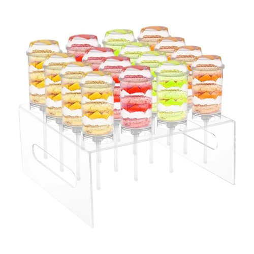 YX043 Acrylic Transparent Tui Tui Le Cake Cone Display Stand 16-hole Cupcake Display Stand