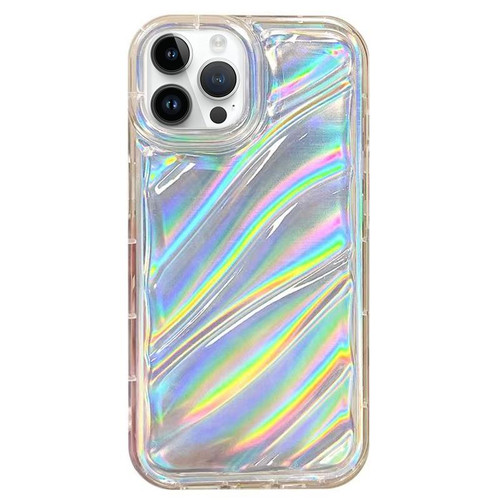 For iPhone 12 Pro Laser Sequin Waves TPU Phone Case(Transparent)