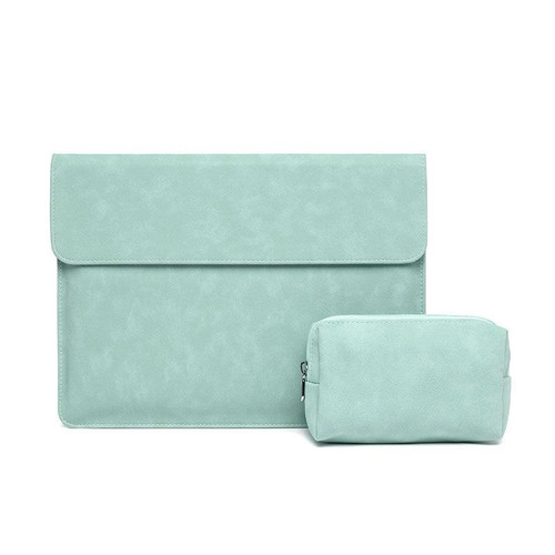 Horizontal Sheep Leather Laptop Bag For MacBook Pro 16 Inch A2141(Liner Bag + Power Supply Bag  Fruit Green) Horizontal Sheep Leather Laptop Bag For MacBook Pro 16 Inch A2141(Liner Bag + Power Supply Bag  Fruit Green)