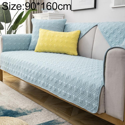 Four Seasons Universal Simple Modern Non-slip Full Coverage Sofa Cover, Size:90x160cm(Houndstooth Blue)