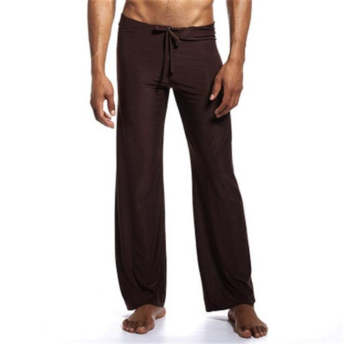 Comfortable Lounge Pants Homme Sleep Bottoms, Size:XXL (Brown)