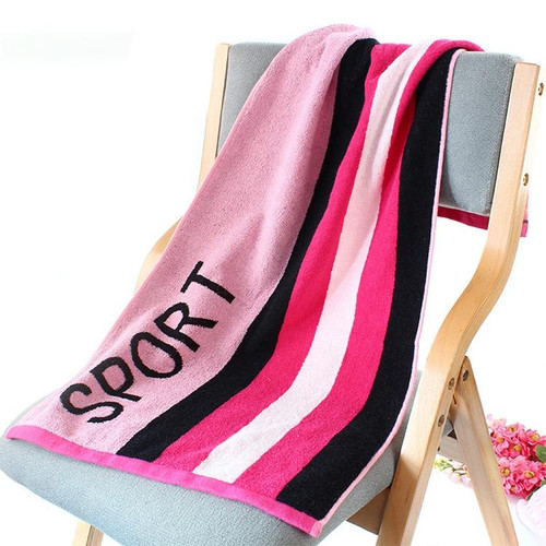 Striped Cotton Thickening Fitness Towel(Red)
