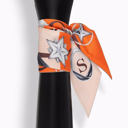 Letter Tarot Small Scarf for Women, Width: 6.2cm, Letter:S