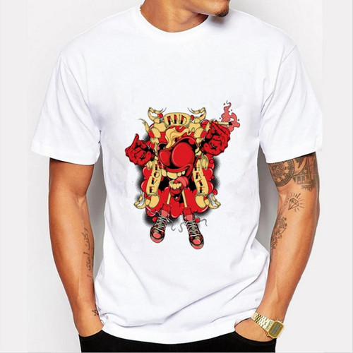 Short-sleeved Printing Pattern T-shirt for Men(410)