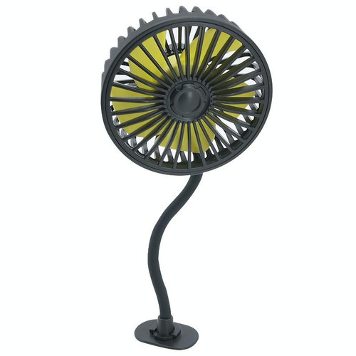F408 Car Silicone Hose Fan Multi-Angle Adjustment USB Fan(Black) F408 Car Silicone Hose Fan Multi-Angle Adjustment USB Fan(Black)